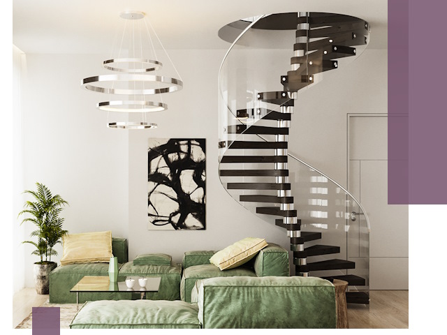 Лестницы для двухуровневой квартиры в Симферополе — изготовление и монтаж