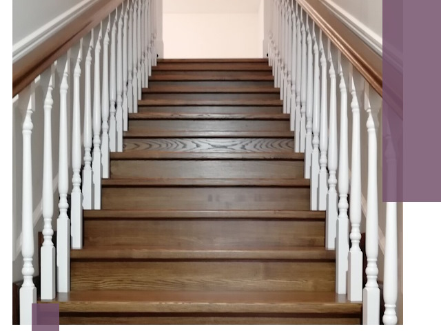 Лестницы из ясеня на заказ в Симферополе — изготовление и монтаж