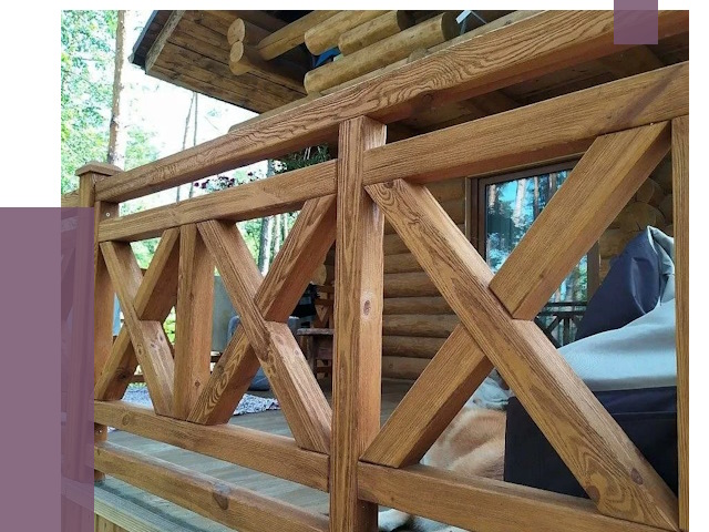 Деревянные перила под ключ в Симферополе от 7790 руб. 