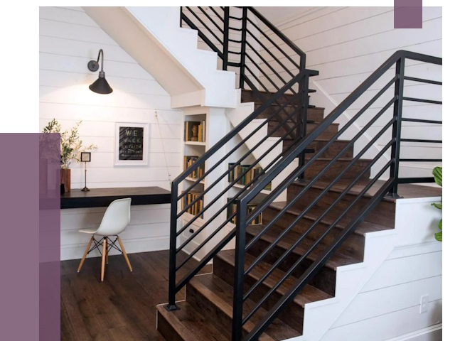 Перила для лестницы в доме в Симферополе от 7531 руб. — ПРОЛЁТ-Сим