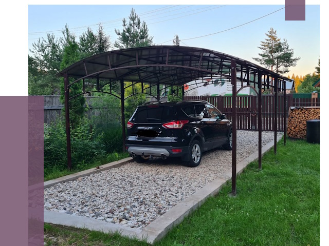 Навесы для автомобиля в Симферополе от 13347 руб.  | ПРОЛЁТ-Сим