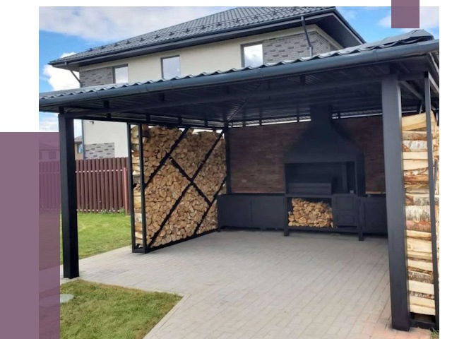 Навесы для барбекю в Симферополе от 12932 руб. под ключ | ПРОЛЁТ-Сим