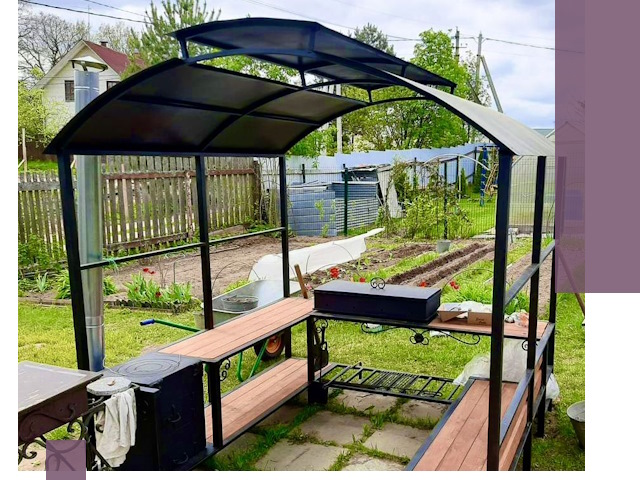 Навесы для барбекю в Симферополе: изготовление, монтаж и демонтаж