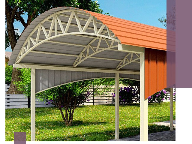 Навесы из профнастила под ключ в Симферополе — установка и монтаж