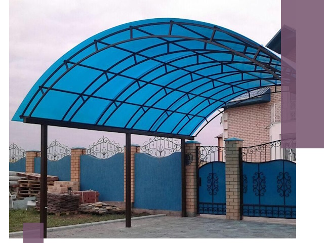 Арочные навесы под ключ в Симферополе — изготовление и монтаж