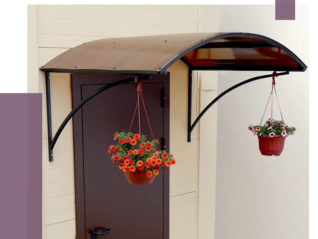 Козырьки над входом в Симферополе от 15061 руб.  | ПРОЛЁТ-Сим