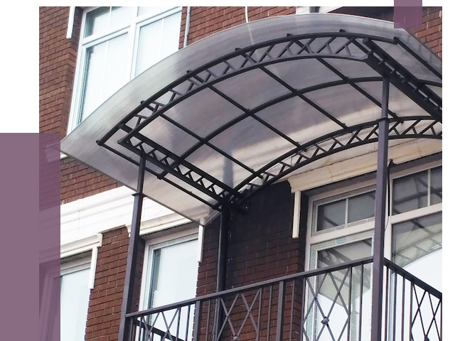 Козырьки над балконом в Симферополе от 8777 руб. | ПРОЛЁТ-Сим