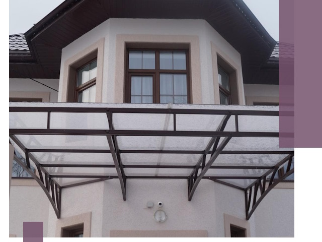 Козырьки из поликарбоната под ключ в Симферополе