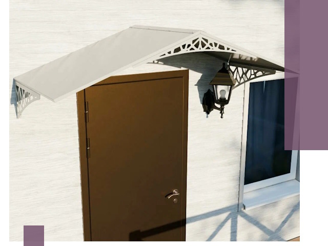 Металлические козырьки на входы и террасы в Симферополе