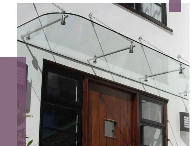 Стеклянные козырьки в Симферополе от 19216 руб. | ПРОЛЁТ-Сим